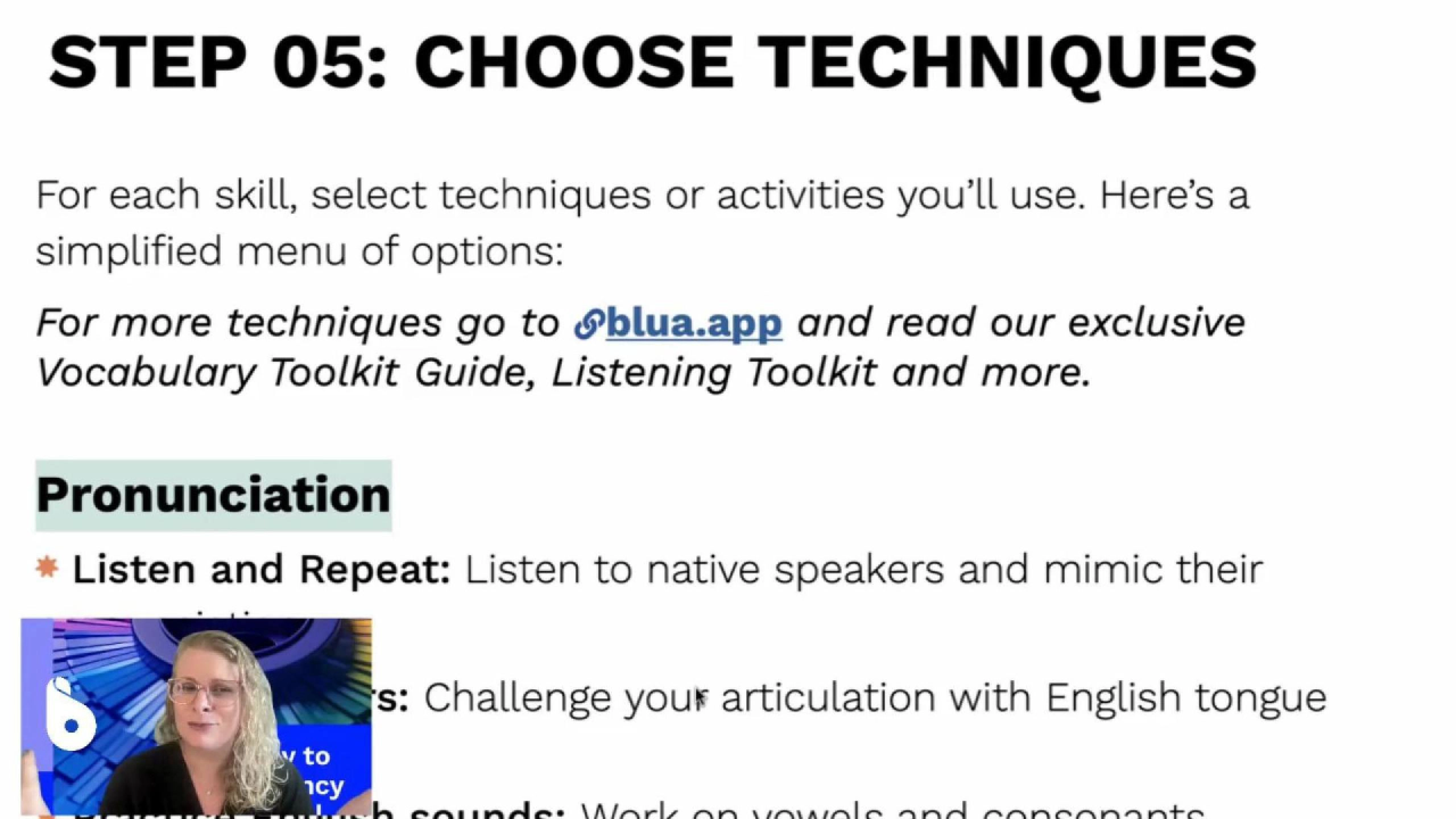 8 - Blua The way of fluency wheel - Step 5